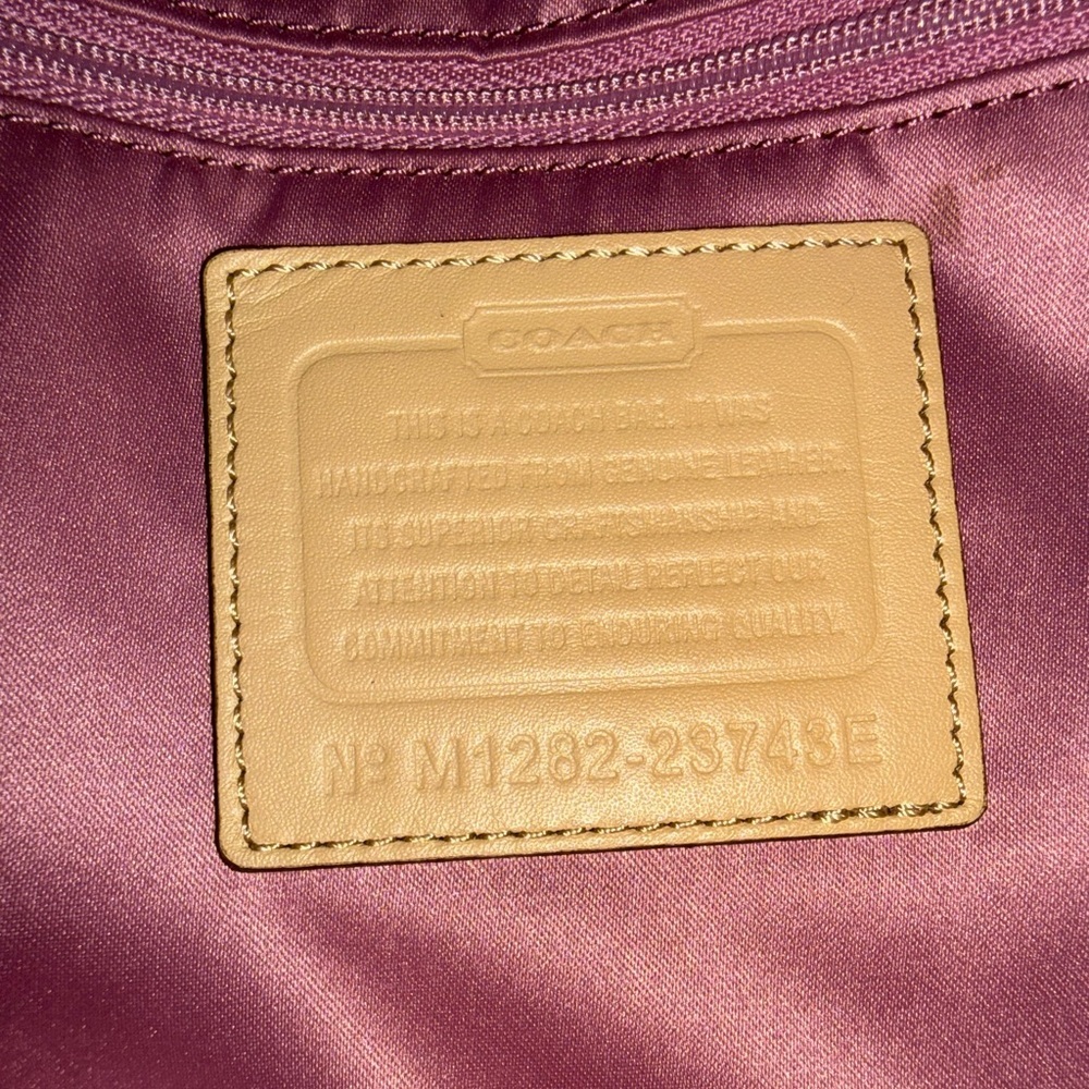 Vintage Coach Beige Leather Tote Bag - Picture 5 of 5